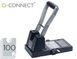 KF18766 Taladro Q-Connect 100 hojas negro gran capacidad