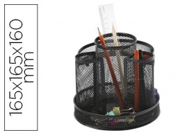 KF17294 Organizador sobremesa Q-Connect giratorio rejilla metálica negra