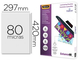 CJ100 fundas plastificar Fellowes brillo A3 80µ