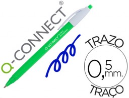 KF14625 Bolígrafo Q-Connect biodegradable verde tinta azul