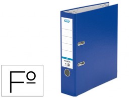 Archivador de palanca Elba PVC azul Folio lomo 80 mm.