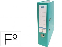 Archivador de palanca Elba PVC menta Folio lomo 80 mm.