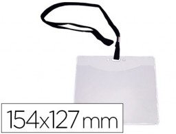 KF18613 Identificador Q-Connect PVC A6 con cordón plano negro