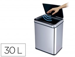 Papelera Q-Connect metálica sensor automatico 30 l.