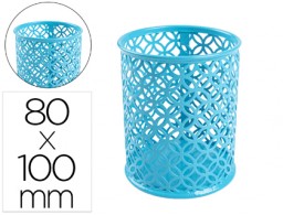 KF11223 Cubilete portalápices Q-Connect metálico redondo turquesa