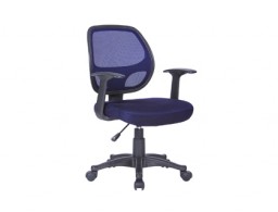 KF19014 Silla giratoria Q-Connect respaldo malla negra y asiento malla azul