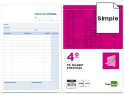 T126 Talonario Liderpapel Entregas 4º natural 100h original