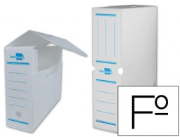 DF06 Caja archivo definitivo Liderpapel Folio plástico blanco
