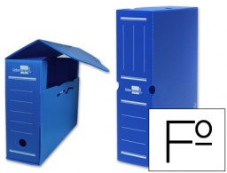 DF05 Caja archivo definitivo Liderpapel Folio plástico azul