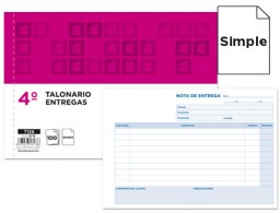 T129 Talonario Liderpapel Entregas 4º apaisado 100h original