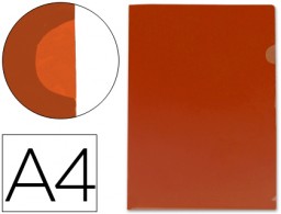 BL08 Carpeta dossier uñero Liderpapel polipropileno A4 rojo  translúcido