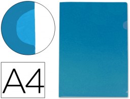 BL09 Carpeta dossier uñero Liderpapel polipropileno A4 azul  translúcido