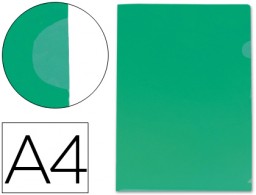 BL10 Carpeta dossier uñero Liderpapel polipropileno A4 verde  translúcido