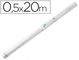 AD05 Rollo plástico forralibros adhesivo Liderpapel 0,5x20m. 80µ removible