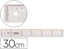RG03 Regla Liderpapel 30cm. plástico cristal