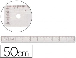 RG06 Regla Liderpapel 50cm. plástico cristal