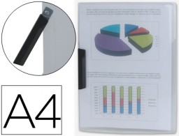 DP13 Carpeta dossier pinza lateral incolora Liderpapel A4 polipropileno 30 hojas