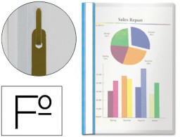 Carpeta dossier fastener Esselte Folio plástico azul
