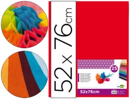 SE23 25h. papel seda Liderpapel 52x76cm. 18g/m² rojo