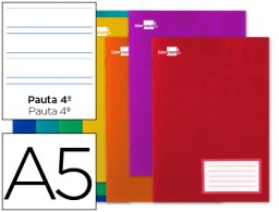 LB14 Libreta escolar Liderpapel A5 16h 60g/m² pauta 3,5mm. colores surtidos