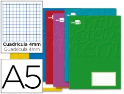 LB03 Libreta escolar Liderpapel A5 32h 60g/m² c/4mm. colores surtidos