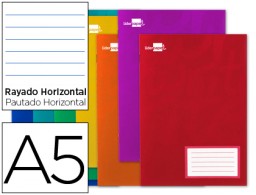 LB06 Libreta escolar Liderpapel A5 32h 60g/m² raya horizontal colores surtidos