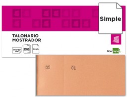 TL04 Talonario Liderpapel Mostrador 60x145mm. naranja con matriz