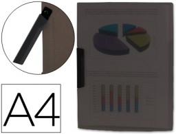 DP17 Carpeta dossier pinza lateral negra Liderpapel A4 polipropileno 30 hojas