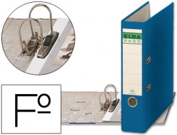 Archivador de palanca Elba Folio azul lomo de 80 mm.