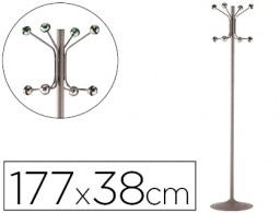 Perchero sie metálico gris 8 colgadores