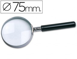 Lupa de cristal Q-Connect aro metálico mango negro 70mm.