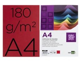 CT12 100h. cartulina Liderpapel A4 180g/m² rojo