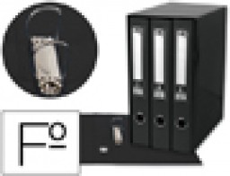 MD32 Modulo Liderpapel 3 carpetas de anillas 40 mm. Folio negro