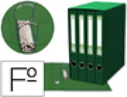 MD44 Modulo Liderpapel 4 carpetas de anillas 25 mm. Folio verde