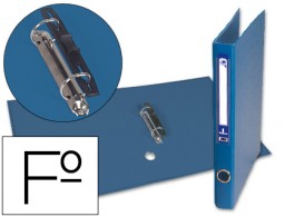 AY13 Carpeta de 2 anillas 25 mm. Liderpapel Folio azul