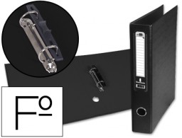 AY09 Carpeta de 2 anillas 40 mm. Liderpapel Folio negro