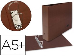 CA35 Carpeta de 2 anillas 25 mm. Liderpapel 4º apaisado cartón cuero forrado