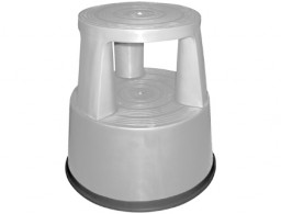 KF00634 Taburete Q-Connect 2 niveles 3 ruedas retráctiles gris