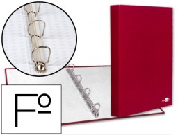 CA21 Carpeta de 4 anillas 25 mm.Liderpapel Folio rojo