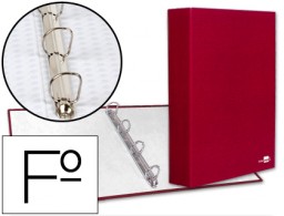 CH13 Carpeta de 4 anillas 40 mm. mixtas Liderpapel Folio rojo