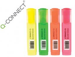 KF01116 4 marcadores fluorescentes Q-Connect coloreS surtidos