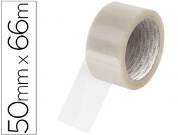 KF01791 Cinta adhesiva de precinto Q-Connect PP transparente 66m.x50mm.