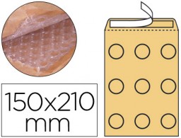 KF15012 Bolsa burbujas Q-Connect nº13 150x210mm. kraft marrón