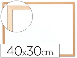 KF03569 Pizarra blanca Q-Connect 40x30cm. melamina marco de madera