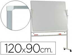 KF03581 Pizarra blanca Q-Connect doble cara 120x90cm. melamina con ruedas