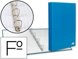 CA23 Carpeta de 4 anillas 25 mm.Liderpapel Folio azul frosty