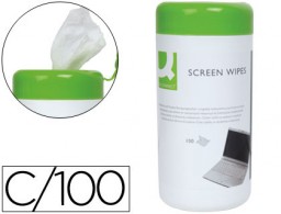 KF04501B 100 toallitas Q-Connect limpiadora de pantallas y teclados