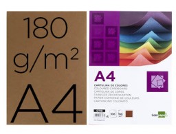 CT18 100h. cartulina Liderpapel A4 180g/m² marrón
