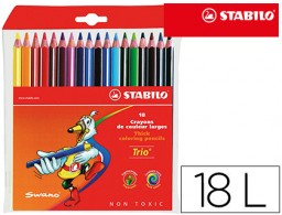18 lápices de colores Stabilo Trio