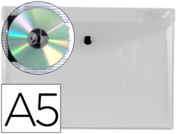 DS21 Carpeta sobre con broche Liderpapel A5 polipropileno transparente